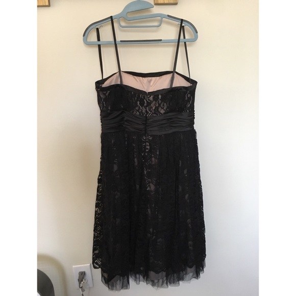 NWOT BCBG Black Lace and Satin Semi-Formal Dress - Picture 2 of 3